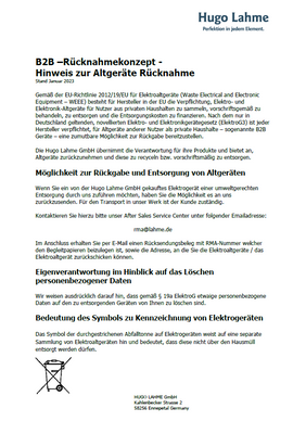 Hinweis zur Altgeräte-Rücknahme